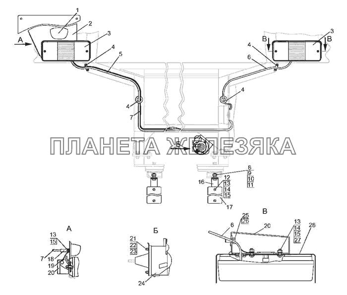 Установка фонарей задних (для трактора «БЕЛАРУС-82П») МТЗ-80 (2009)